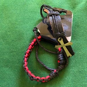 Leather bracelets set